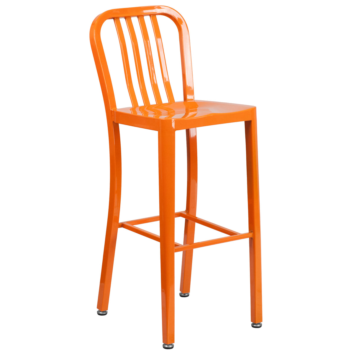 30'' Round Metal Indoor-Outdoor Bar Table Set with 2 Vertical Slat Back Stools - Image 4