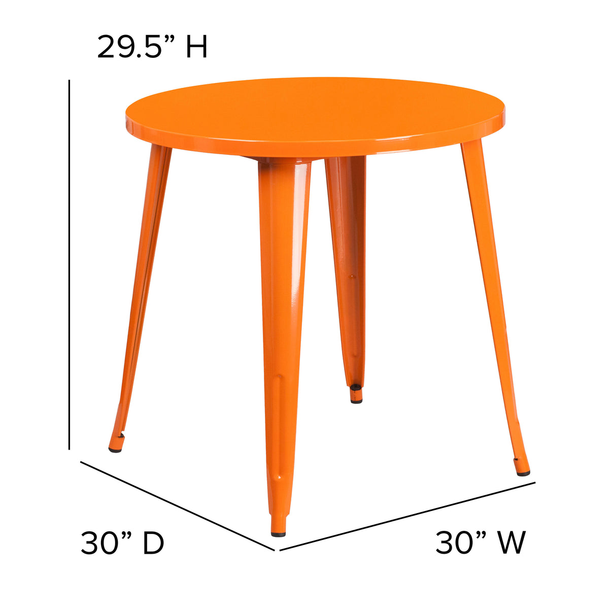 30'' Round Metal Indoor-Outdoor Table - Image 4