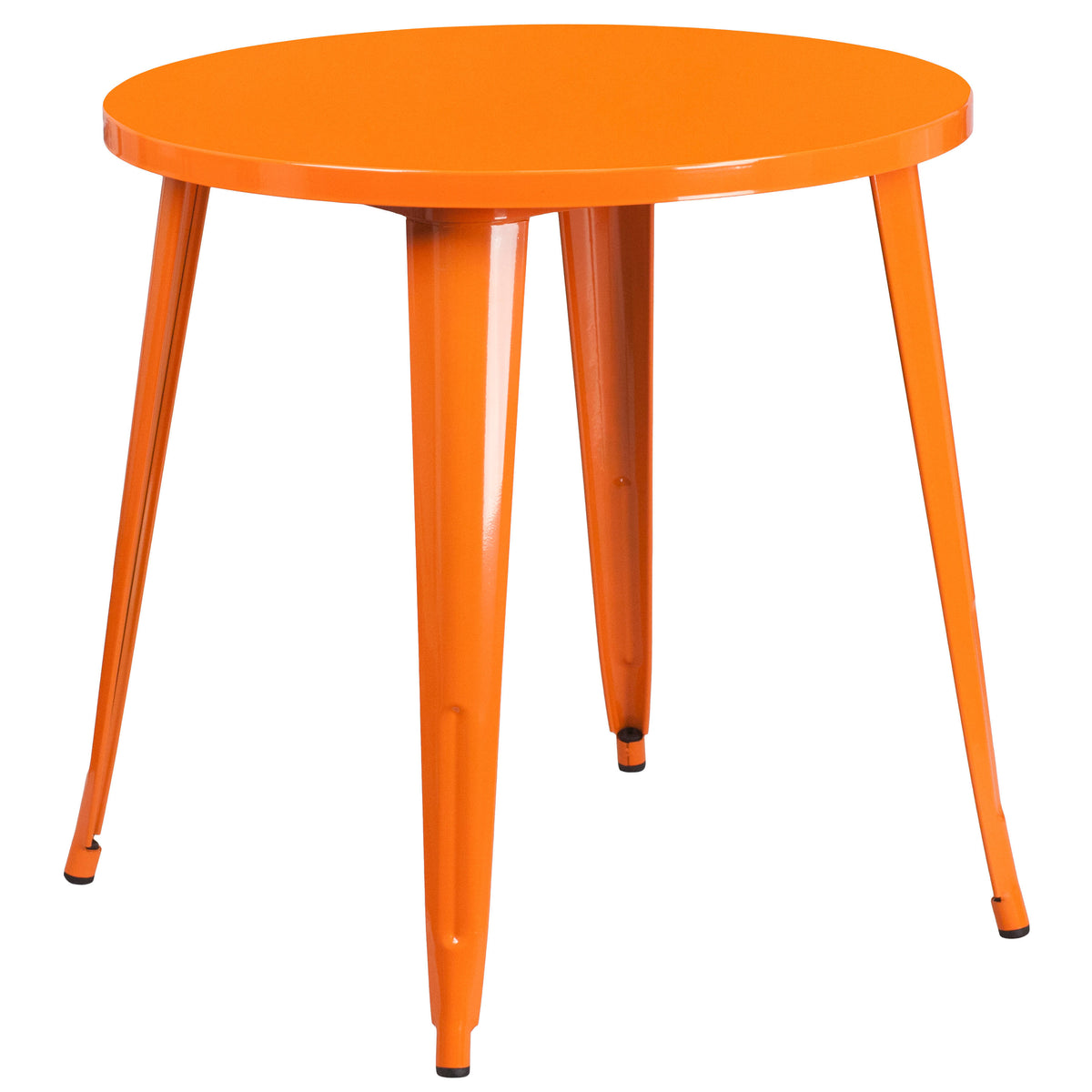 30'' Round Metal Indoor-Outdoor Table Set with 4 Arm Chairs - Image 3