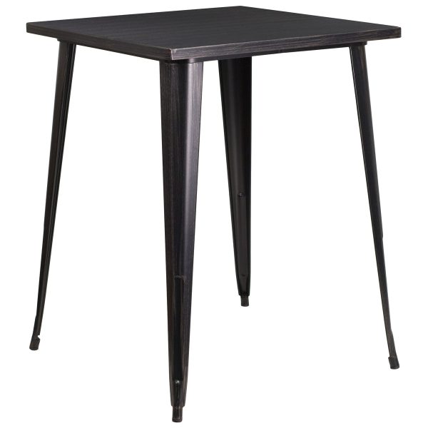 31.5'' Square Metal Indoor-Outdoor Bar Height Table
