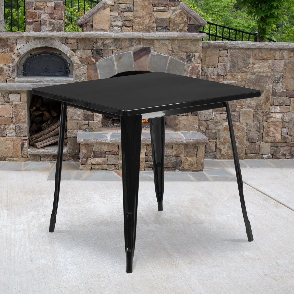 31.5'' Square Metal Indoor-Outdoor Table - Image 2