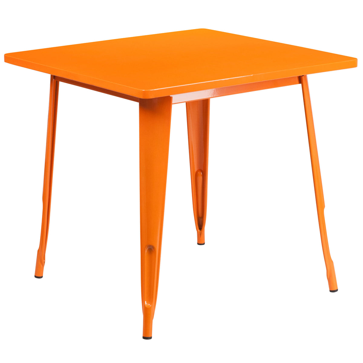 31.5'' Square Metal Indoor-Outdoor Table Set with 4 Arm Chairs - Image 3