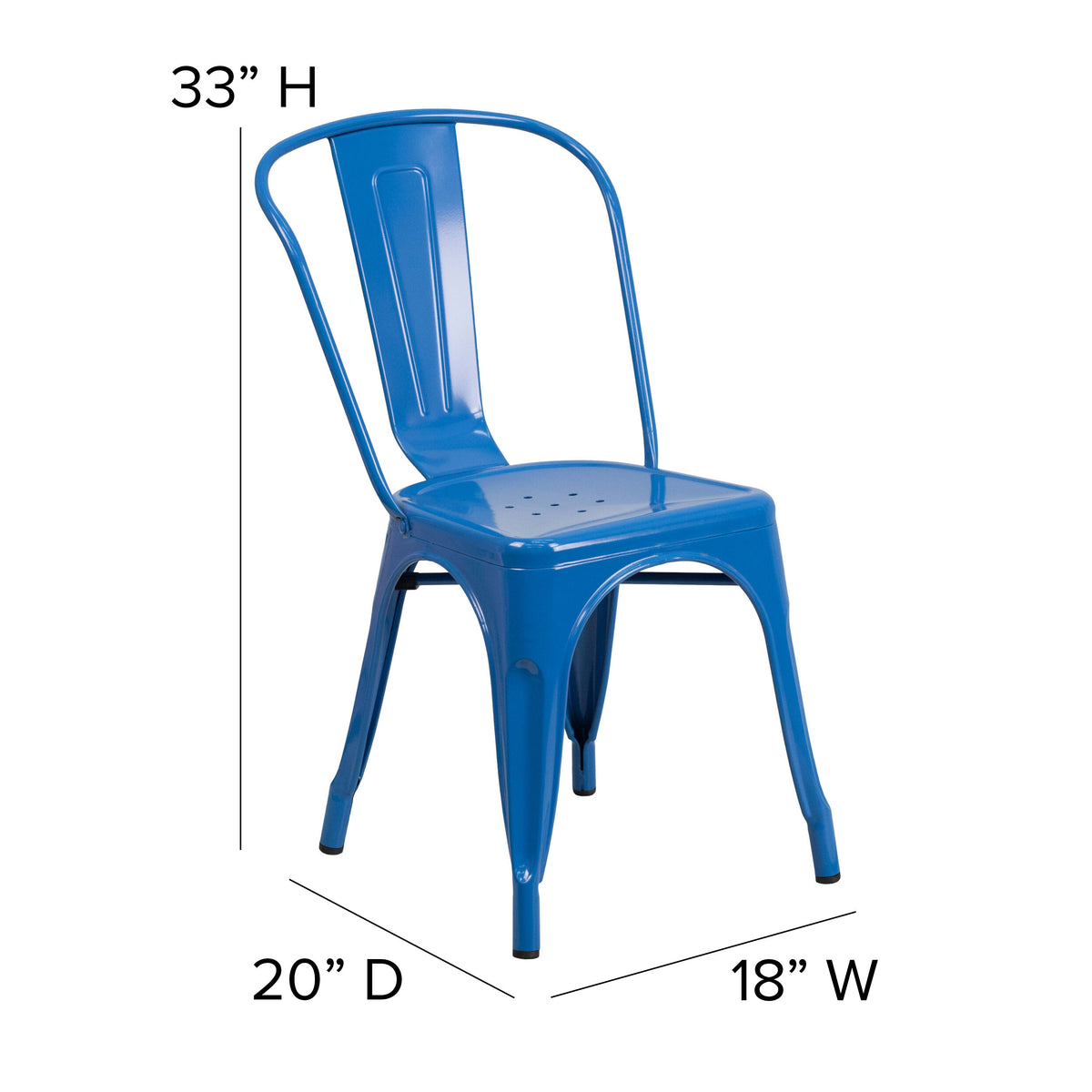 31.5" Square Metal Indoor-Outdoor Table Set with 4 Stack Chairs - Image 3