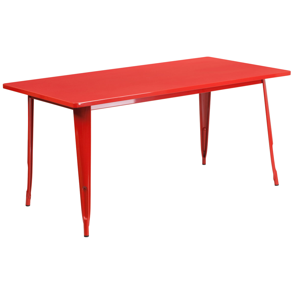 31.5'' x 63'' Rectangular Metal Indoor-Outdoor Table Set with 6 Arm Chairs - Image 3