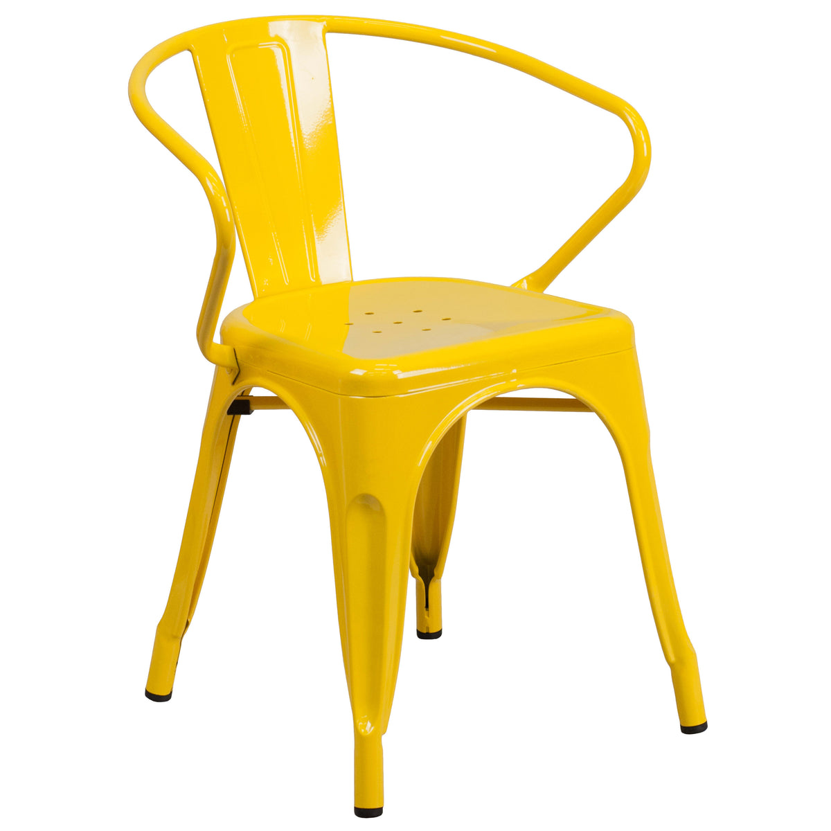 Metal Indoor-Outdoor Chair with Arms