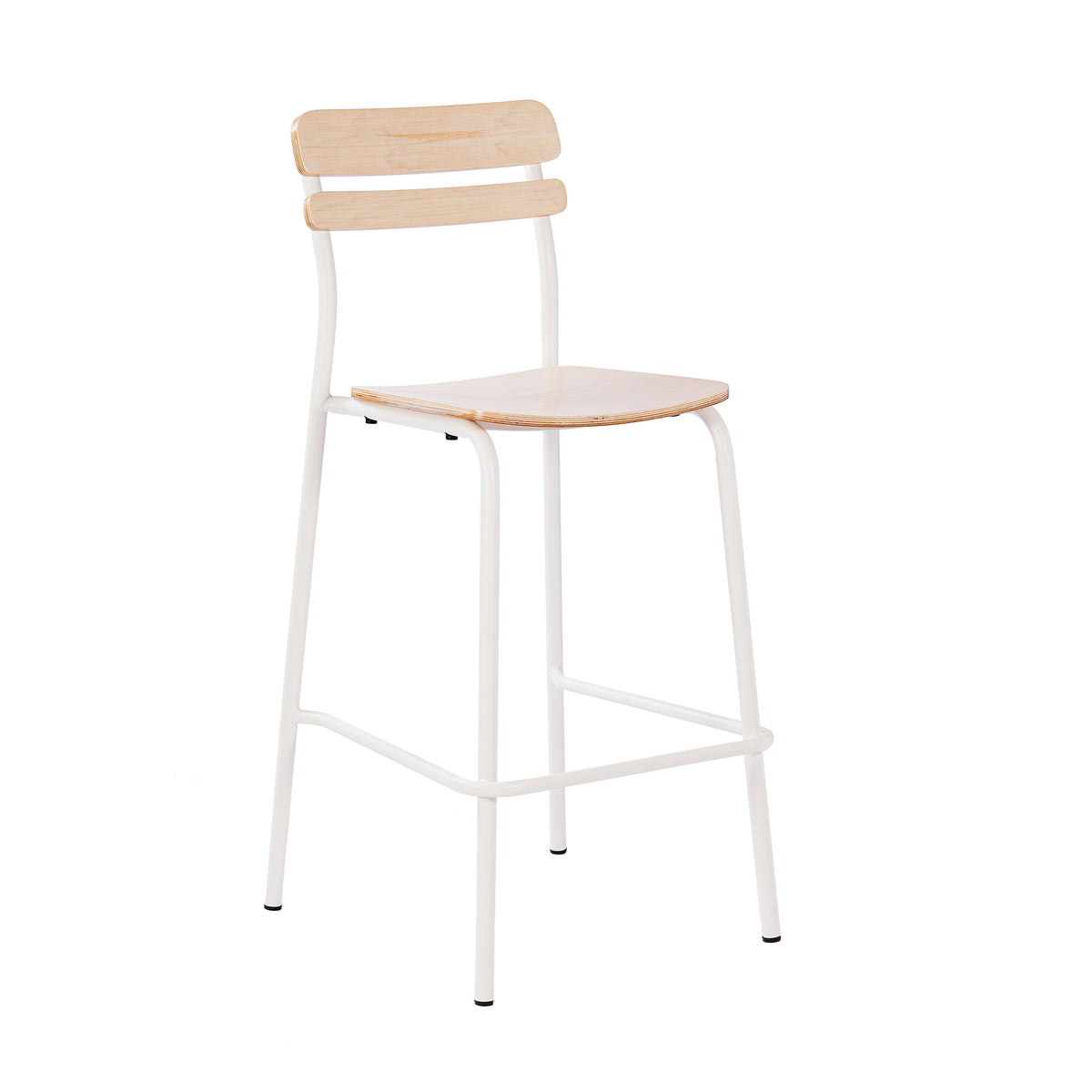 Commercial Solid Wood Bar Stool with Frame and Antique Finish