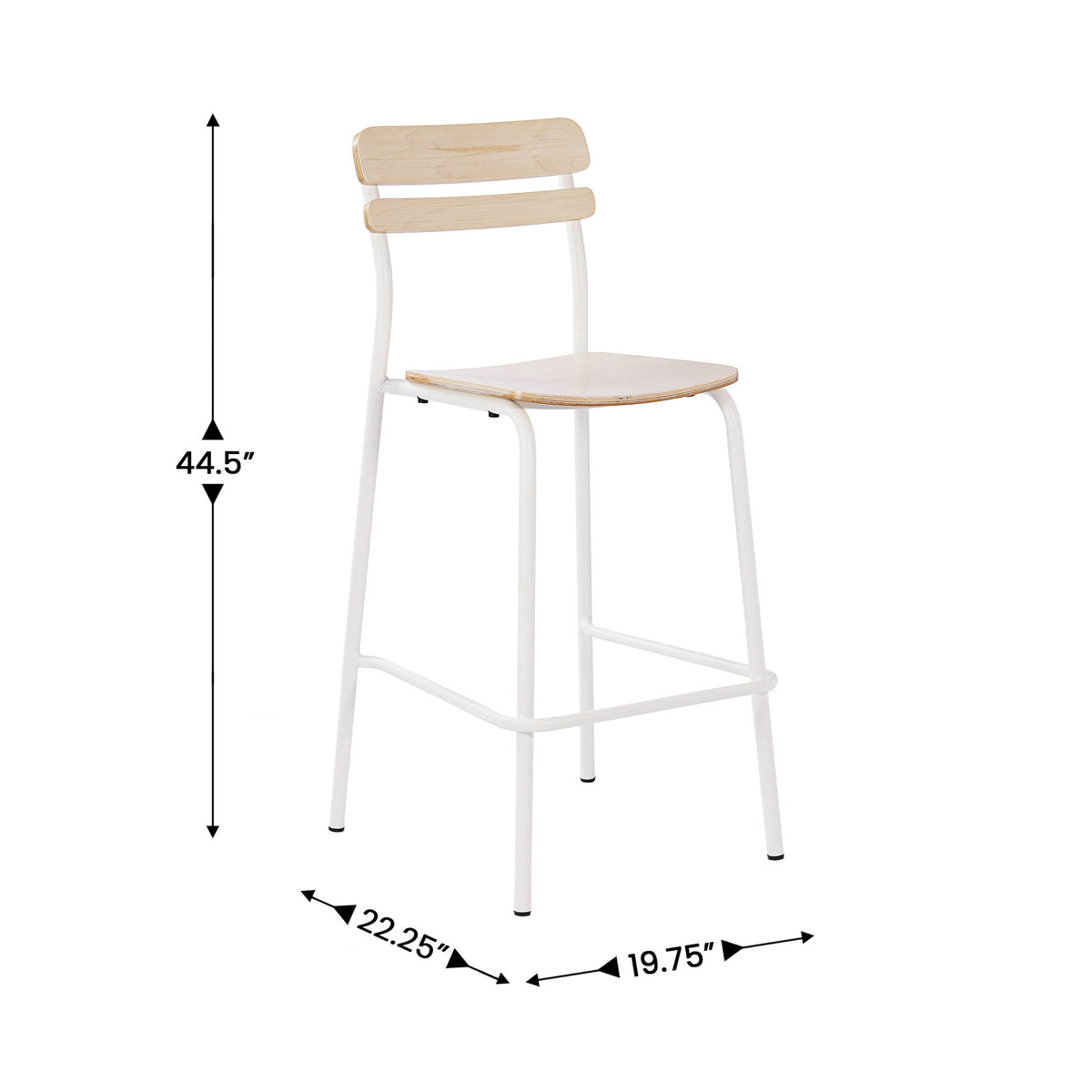 Commercial Solid Wood Bar Stool with Frame and Antique Finish - Image 4