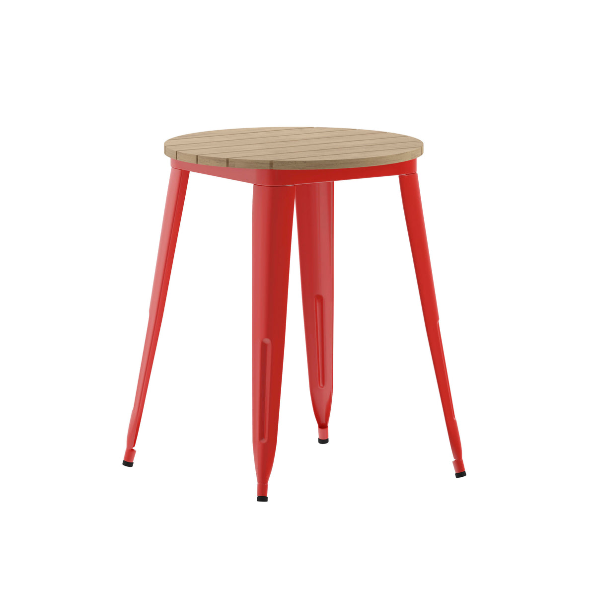 23.75" RD Commercial Poly Resin Restaurant Table with Steel Frame