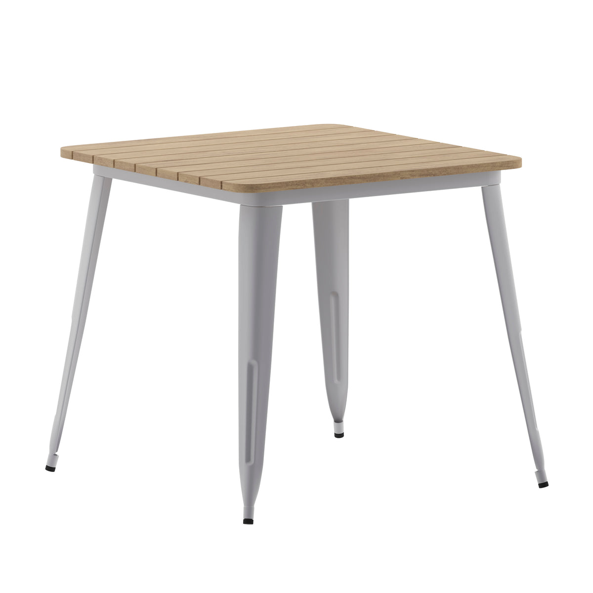 31.5" SQ Commercial Poly Resin Restaurant Table with Steel Frame