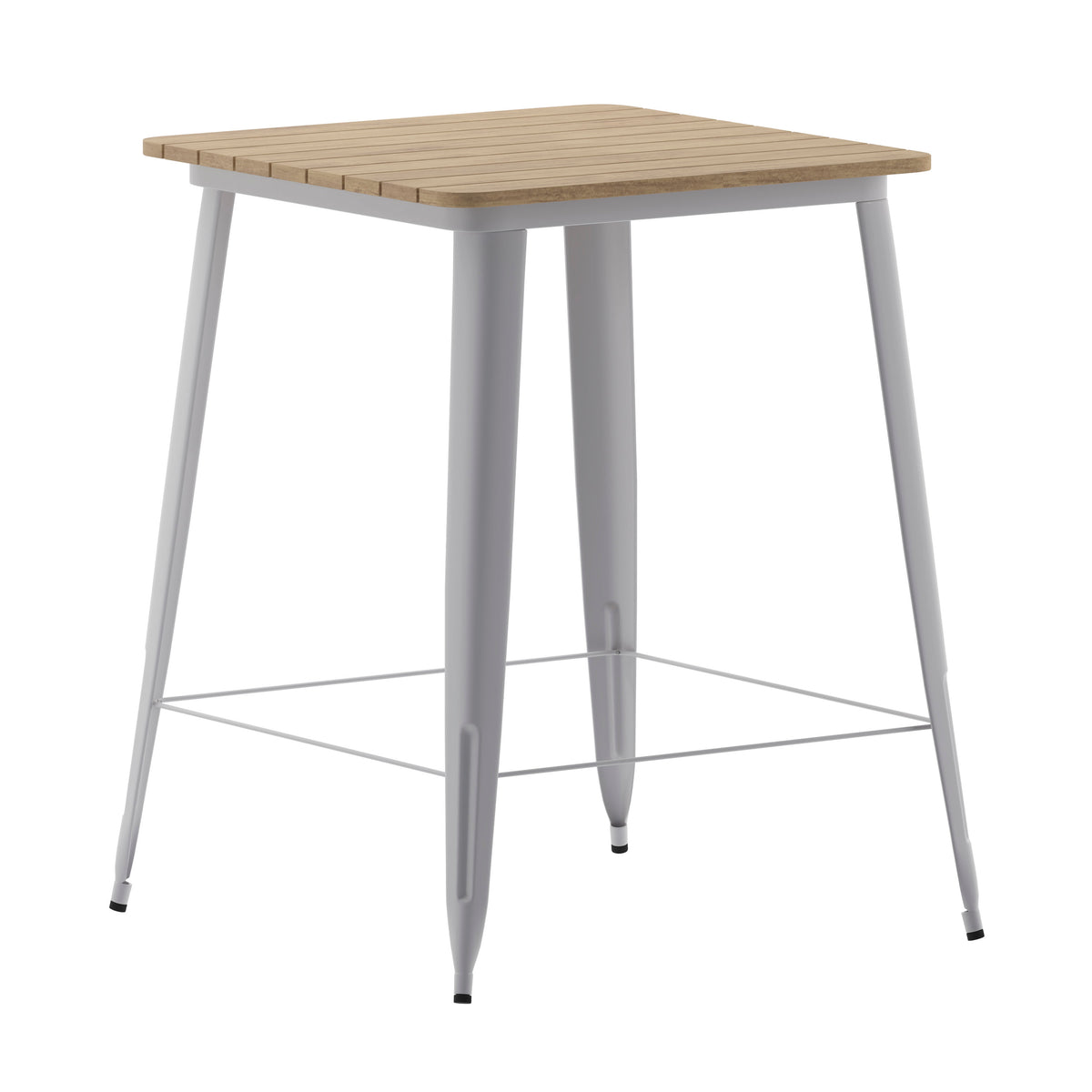 31.5" SQ Commercial Poly Bar Top Restaurant Table with Steel Frame