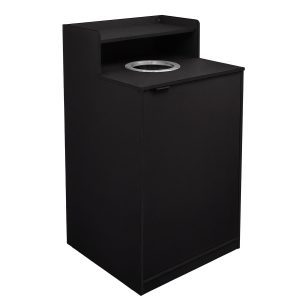 Commercial Grade Wooden Tray Top Trash Enclosure with Drop Hole