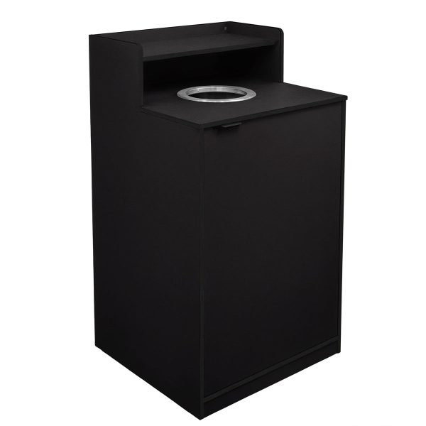 Commercial Grade Wooden Tray Top Trash Enclosure with Drop Hole