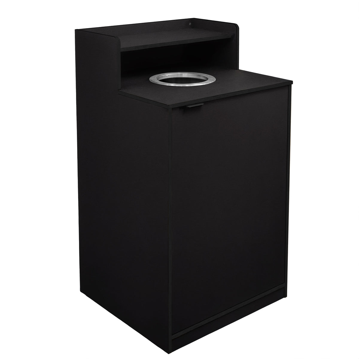 Commercial Grade Wooden Tray Top Trash Enclosure with Drop Hole