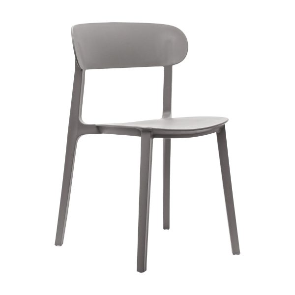 Commercial All-Weather Resin Patio Stack Chair with Contoured Backrest