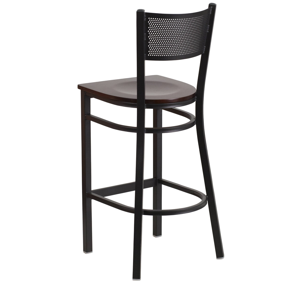 Grid Back Metal Restaurant Barstool - Image 3