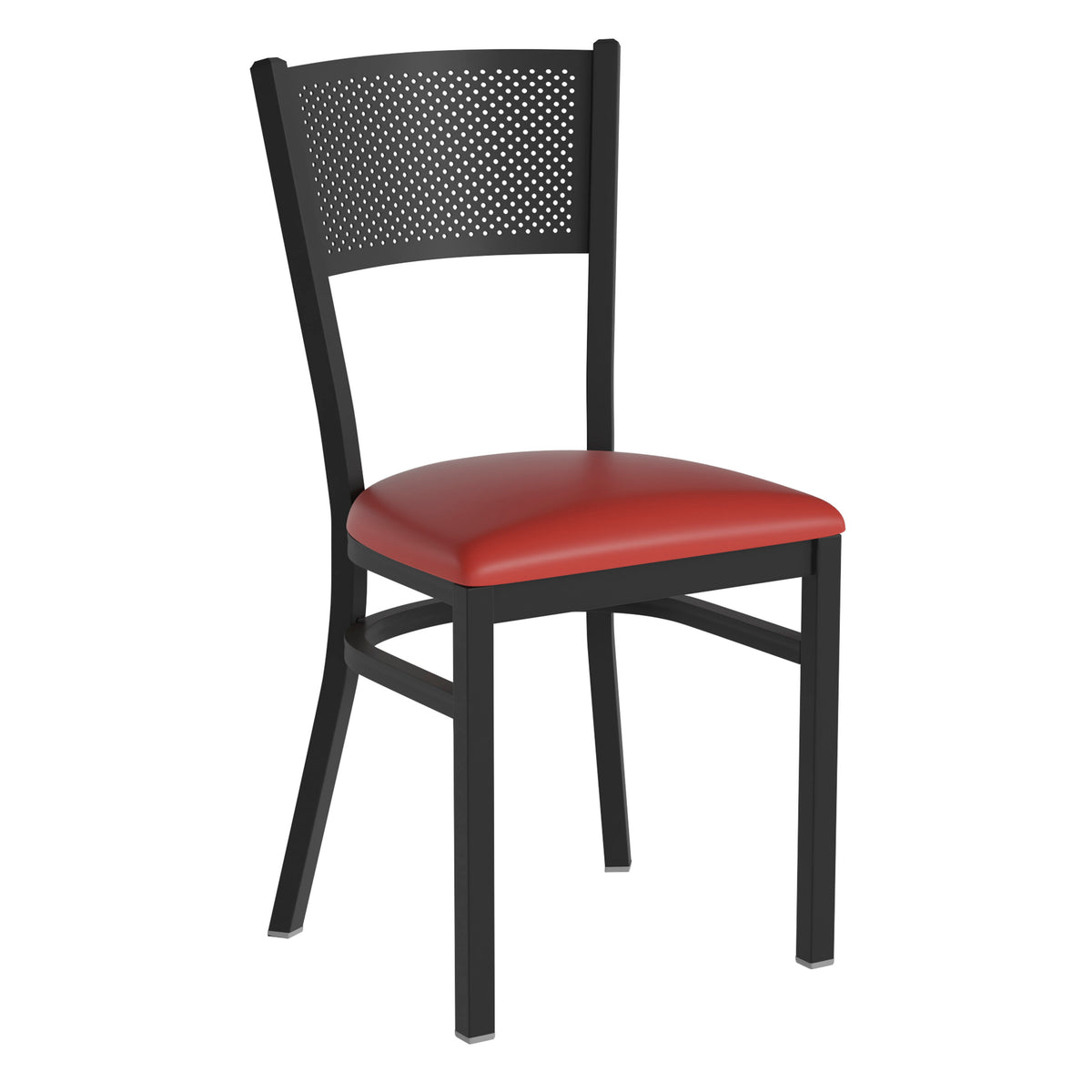 Grid Back Metal Restaurant Chair - Image 3