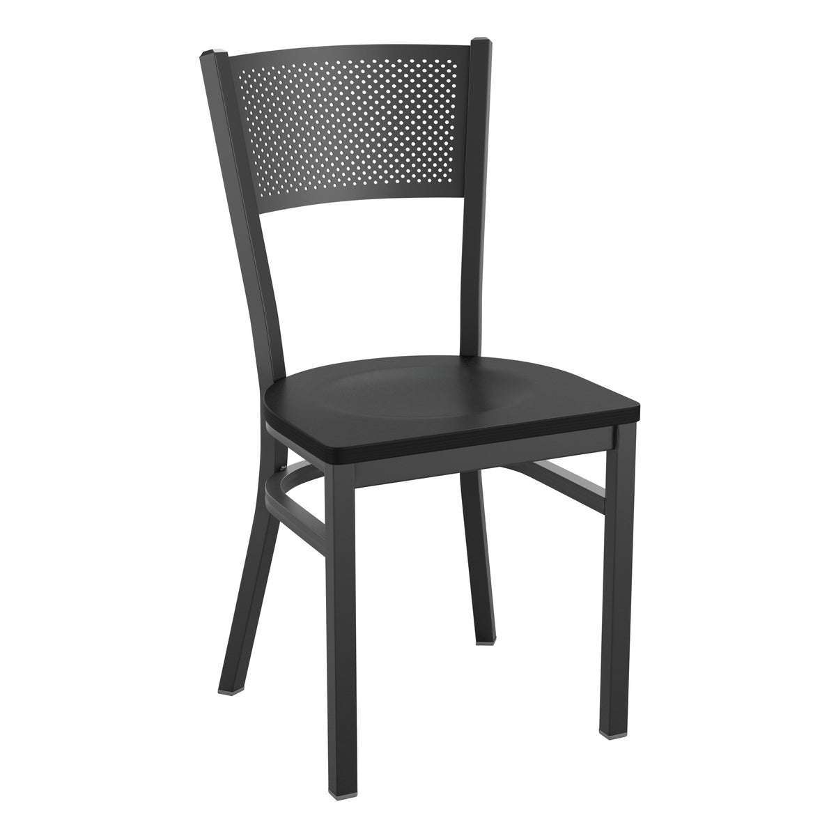 Grid Back Metal Restaurant Chair - Image 4