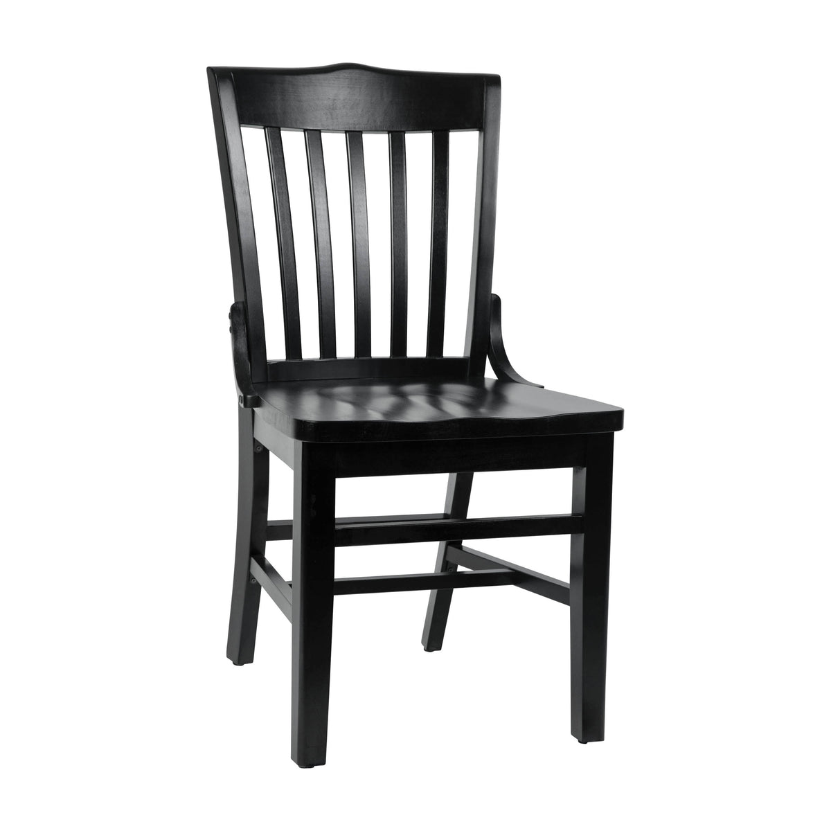 School House Back Wooden Restaurant Dining Chair