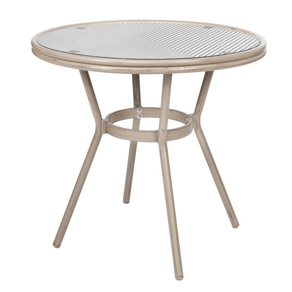 Indoor/Outdoor Commercial Glass Top Bistro Table