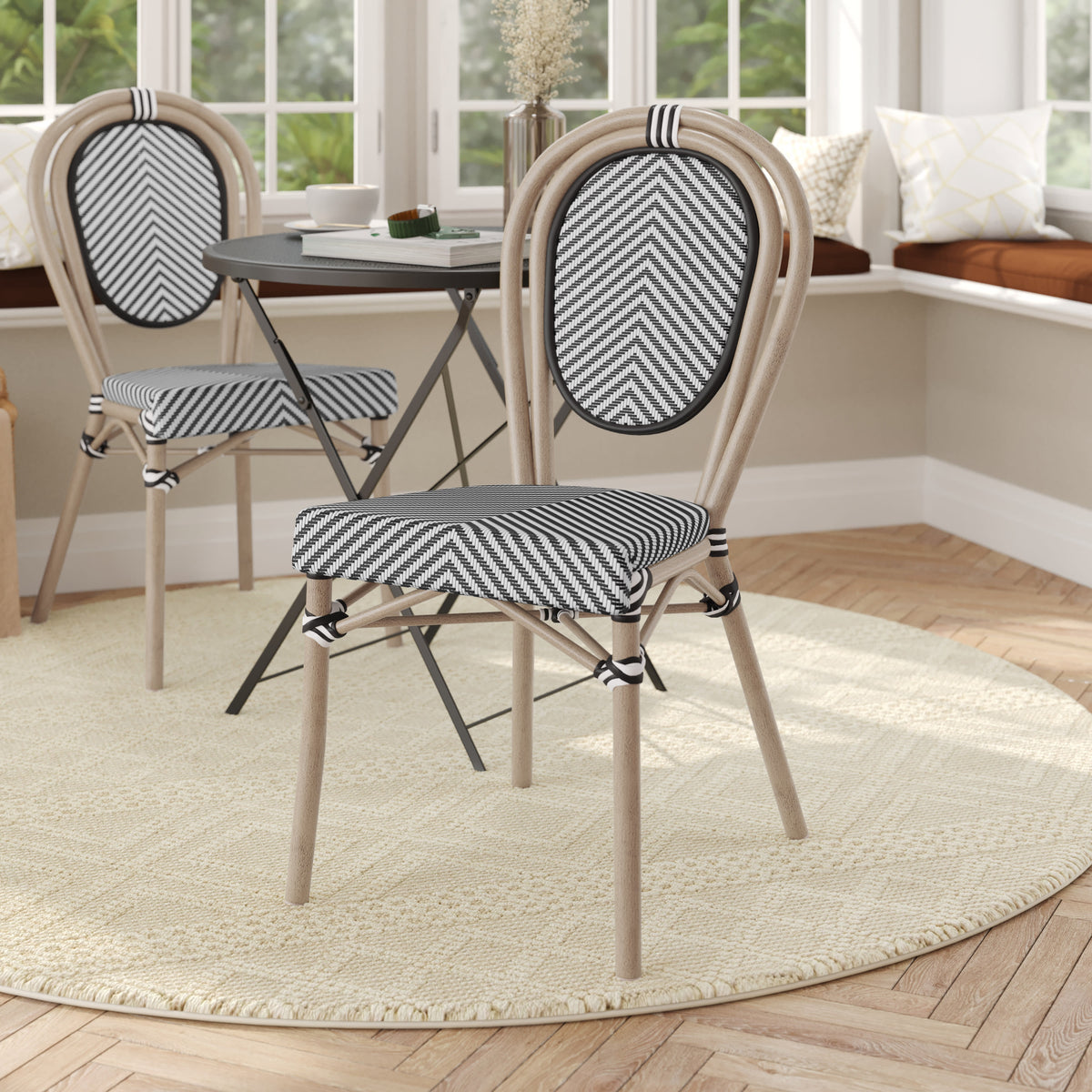 All-Weather Commercial Paris Chair with Metal Frame - Image 2