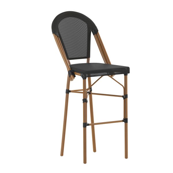 All-Weather Commercial Paris Stool with Metal Frame