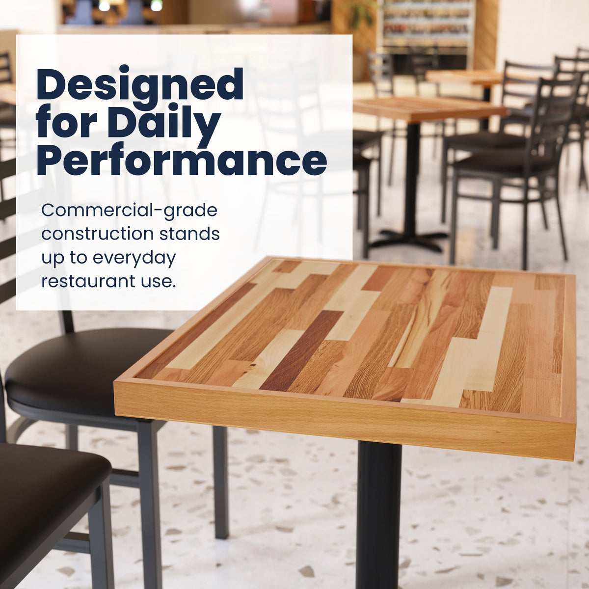 Butcher Block Style Table Top - Restaurant Table Top - Image 4