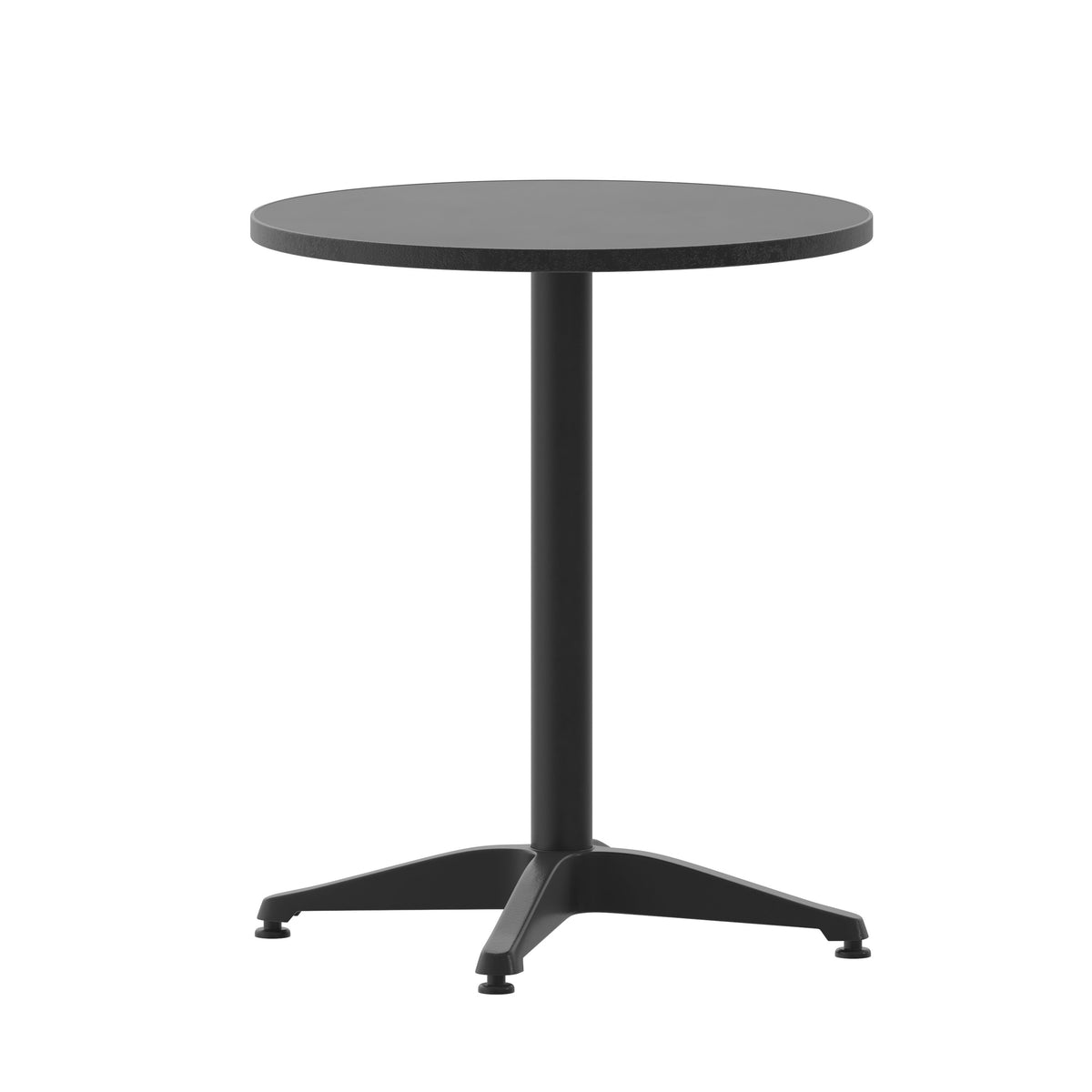 23.5" Round Aluminum Smooth Top Indoor-Outdoor Table with Base - Image 4