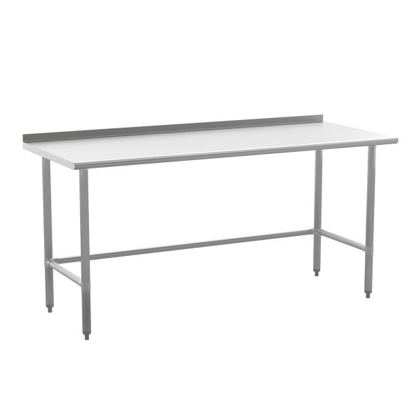 Commercial Stainless Steel Kitchen Prep and Work Table with Backsplash