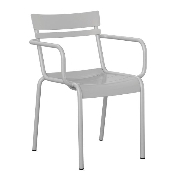 Modern Commercial Grade 2 Slat Indoor/Outdoor Steel Bar Stool