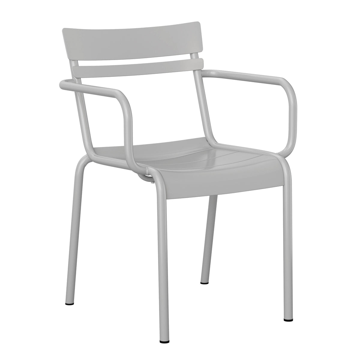 Modern Commercial Grade 2 Slat Indoor/Outdoor Steel Bar Stool