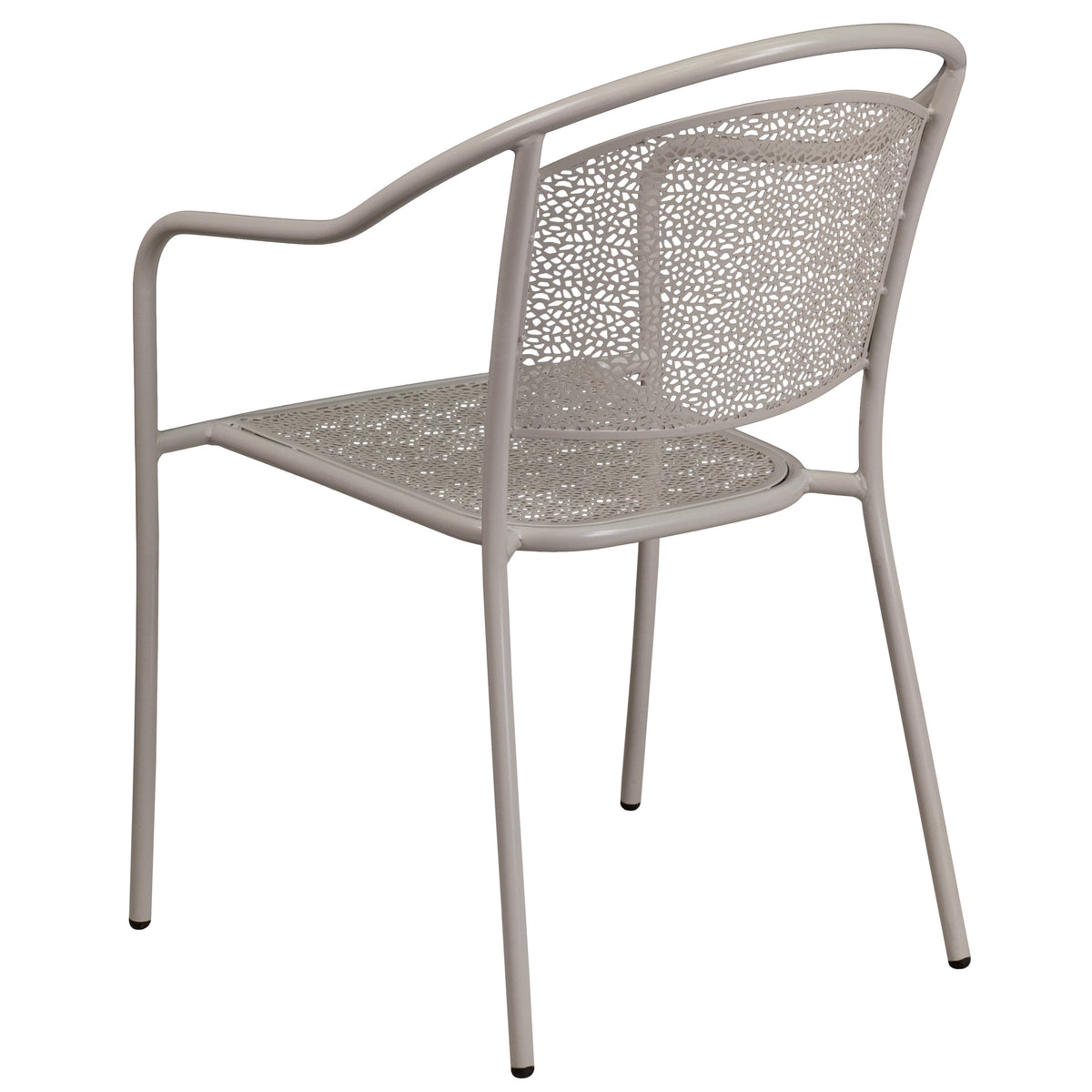 Indoor-Outdoor Steel Patio Arm Chair with Round Back - Image 3