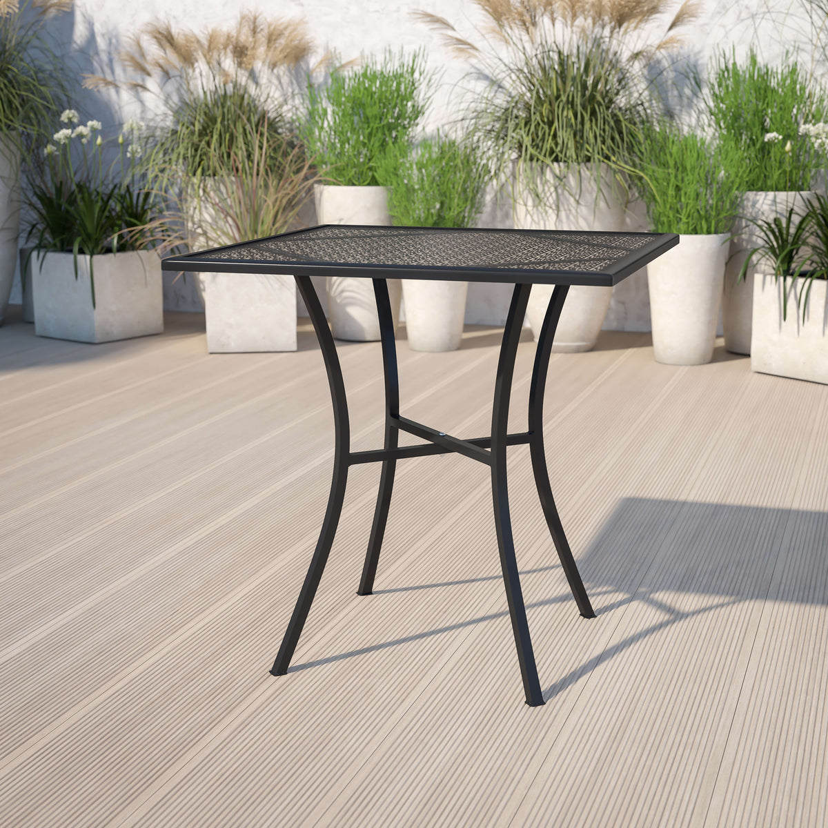 Square Patio Table | Outdoor Steel Square Patio Table - Image 4