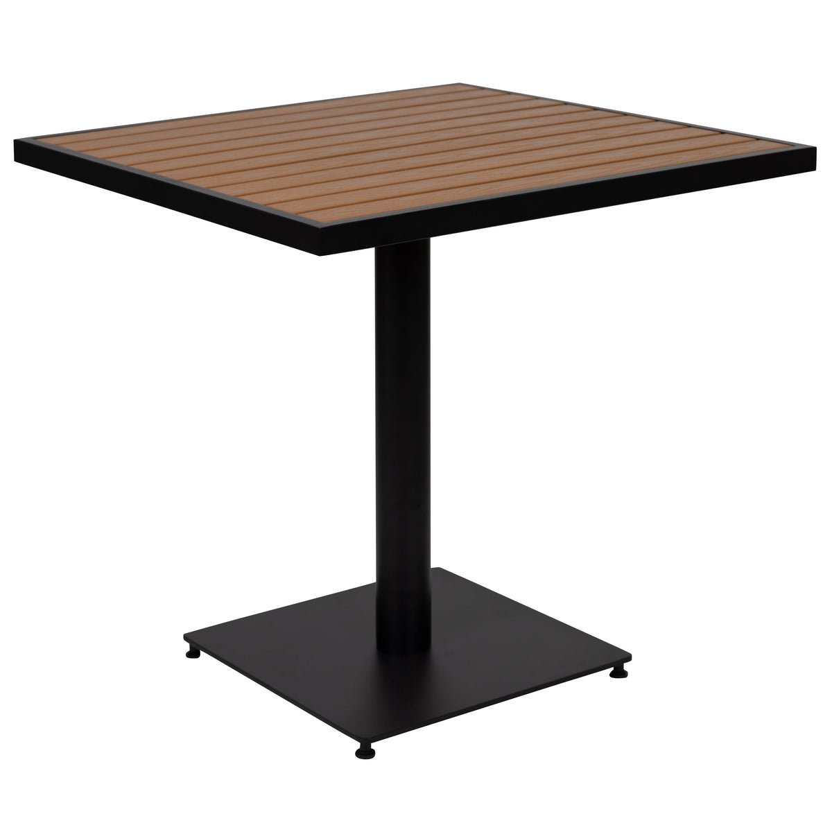 Outdoor Faux Teak Dining Table with Poly Slats - Patio Table