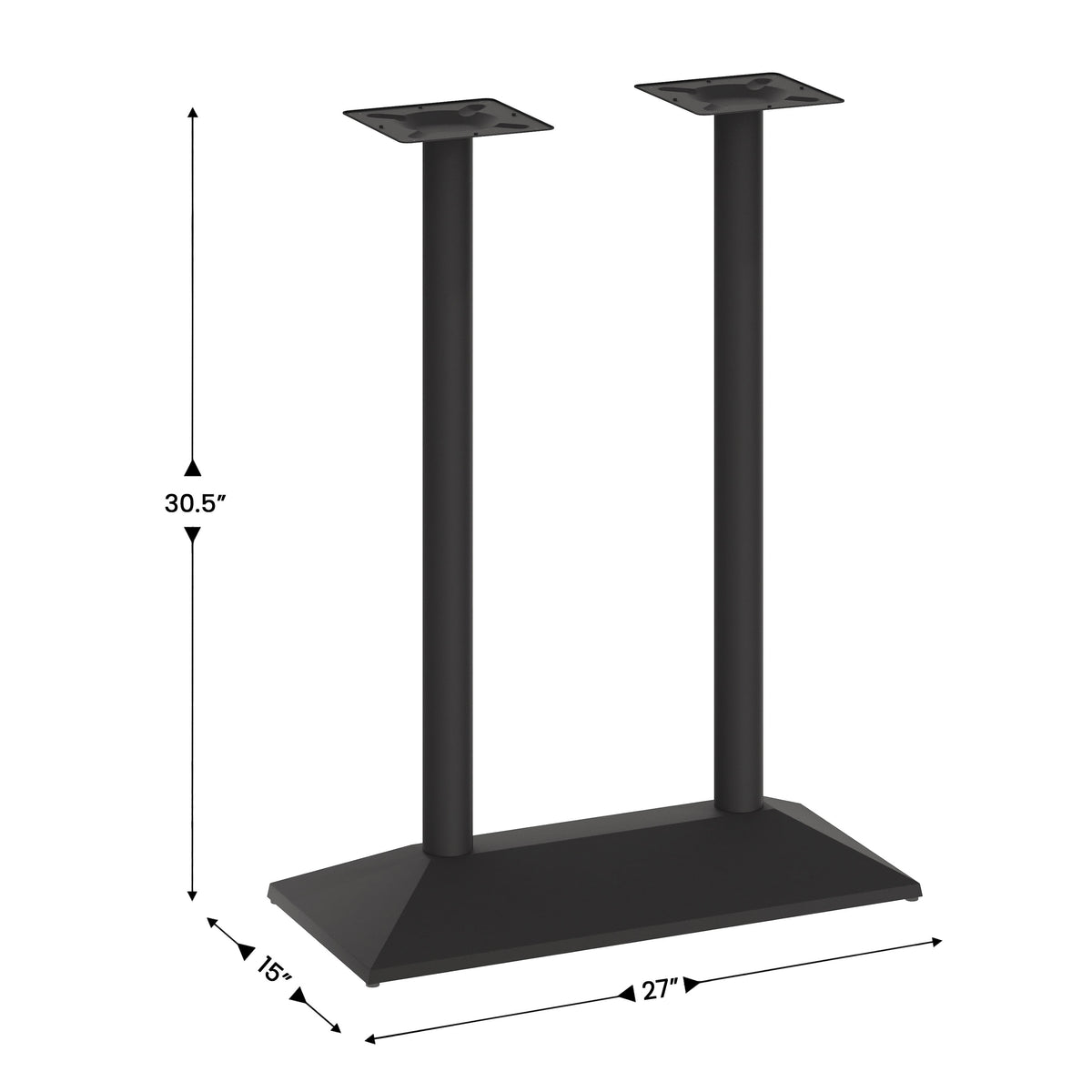 Commercial All Weather Double Table Base for up to 30" x 48" Tabletops - Image 4