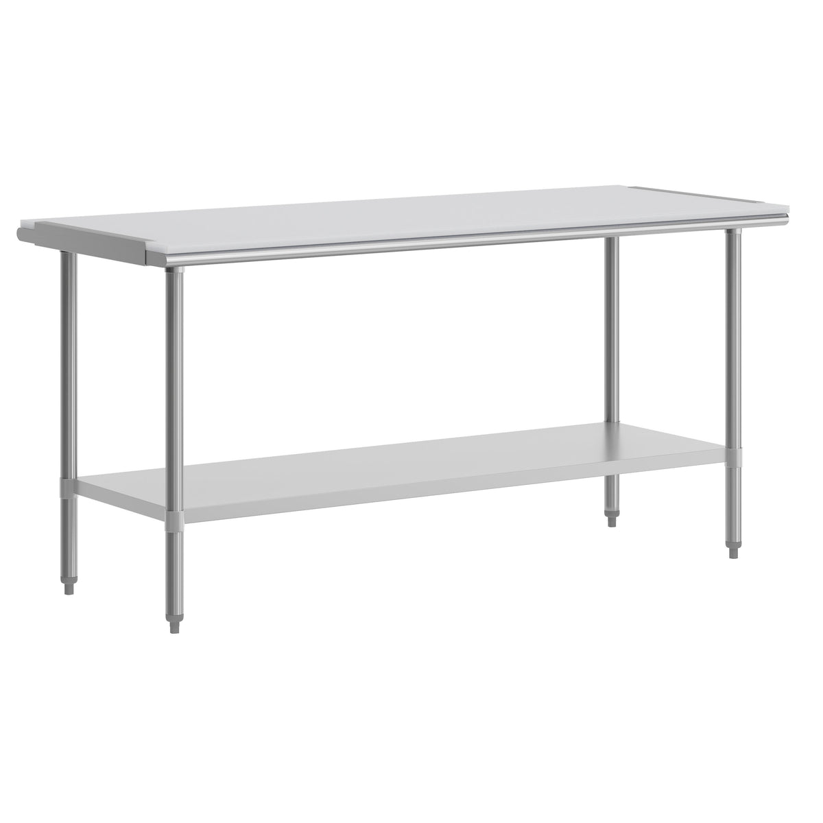 Commercial Stainless Steel Work Table with Poly Cutting Board-Undershelf-30x72