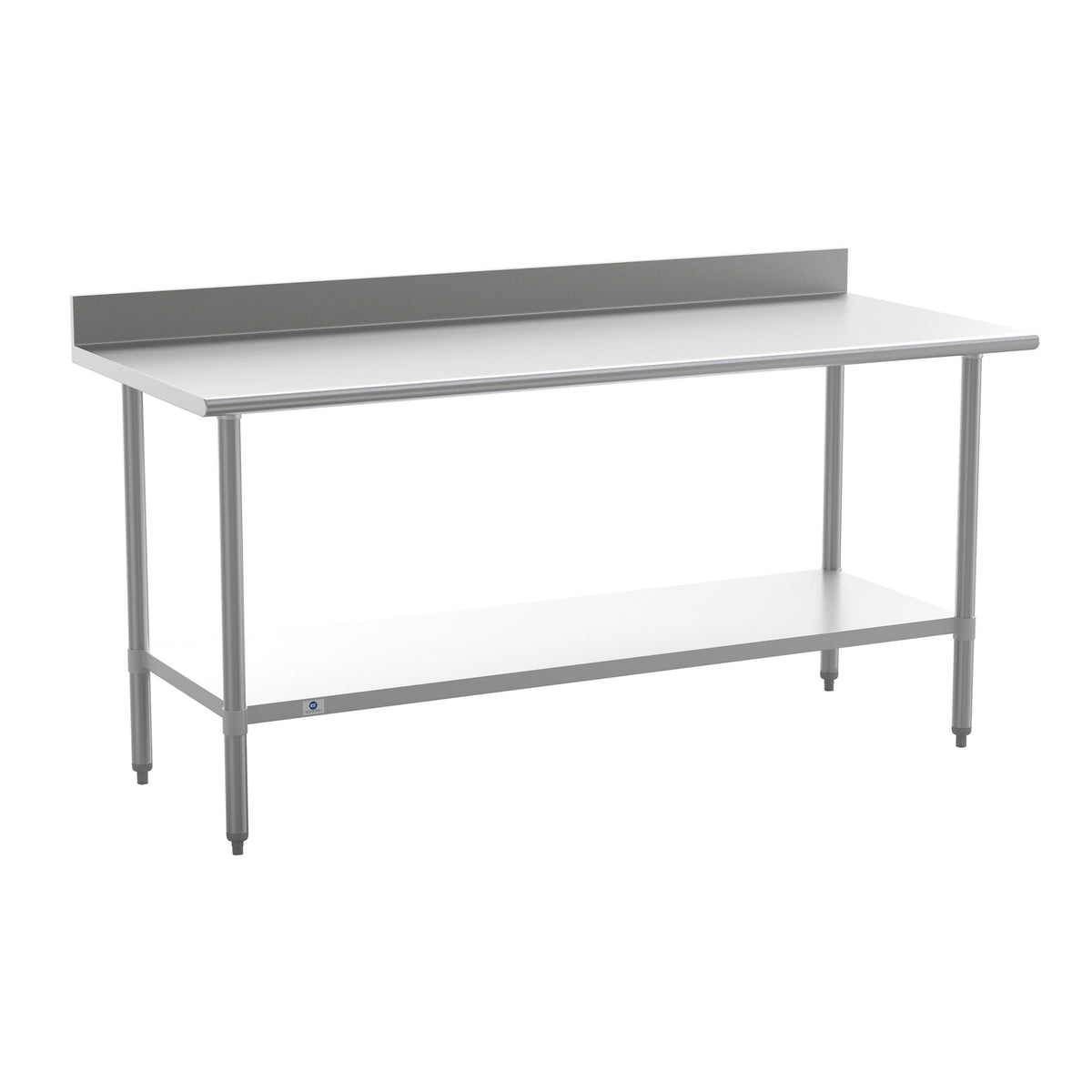 Commercial Stainless Steel Kitchen Prep and Work Table with Shelf and Backsplash