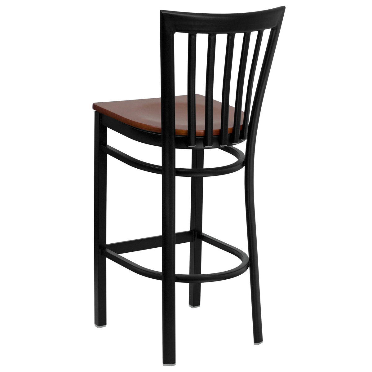 School House Back Metal Restaurant Barstool - Image 3