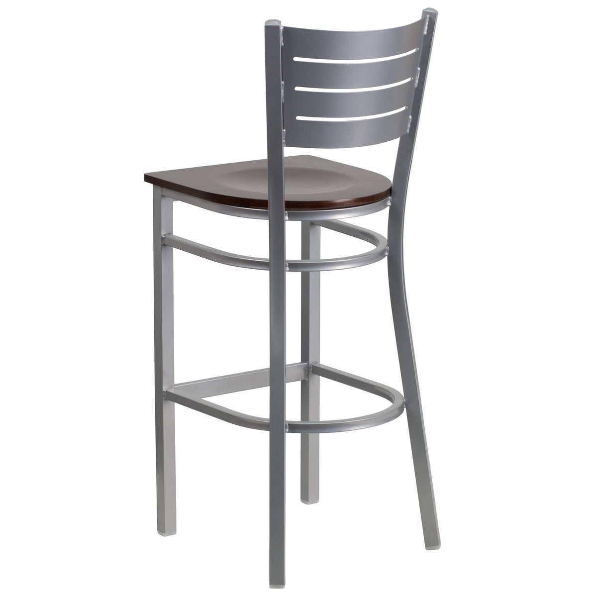 Slat Back Metal Restaurant Barstool - Image 3