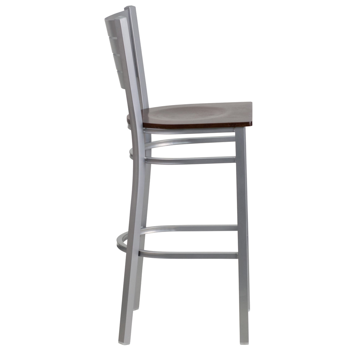 Slat Back Metal Restaurant Barstool - Image 4