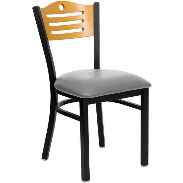 Slat Back Metal Restaurant Chair