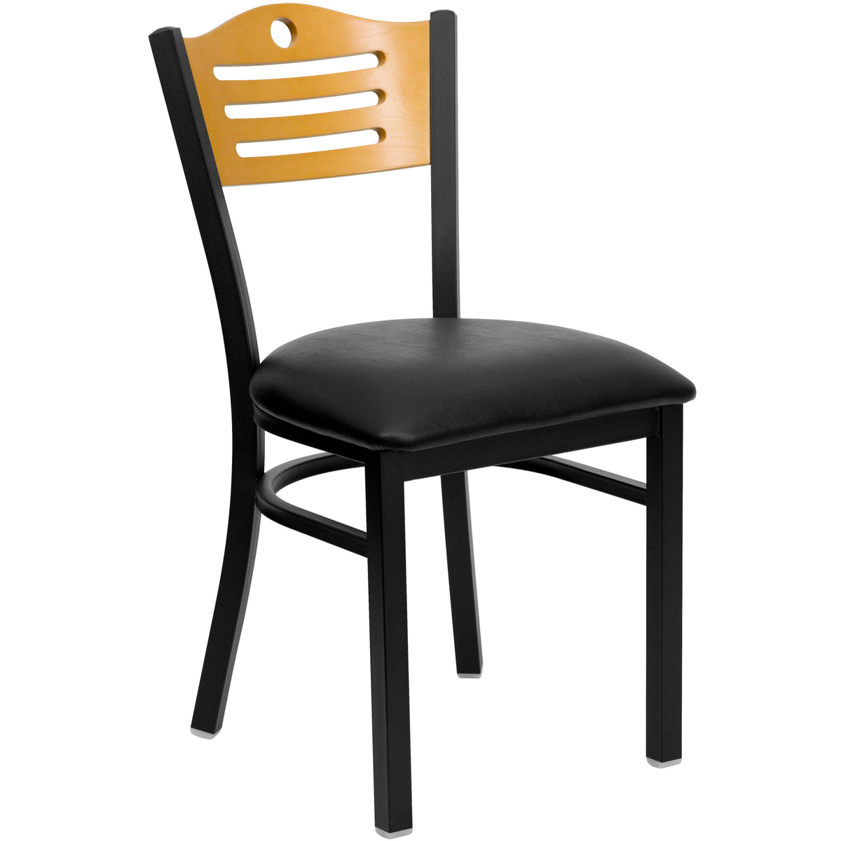 Slat Back Metal Restaurant Chair - Image 3