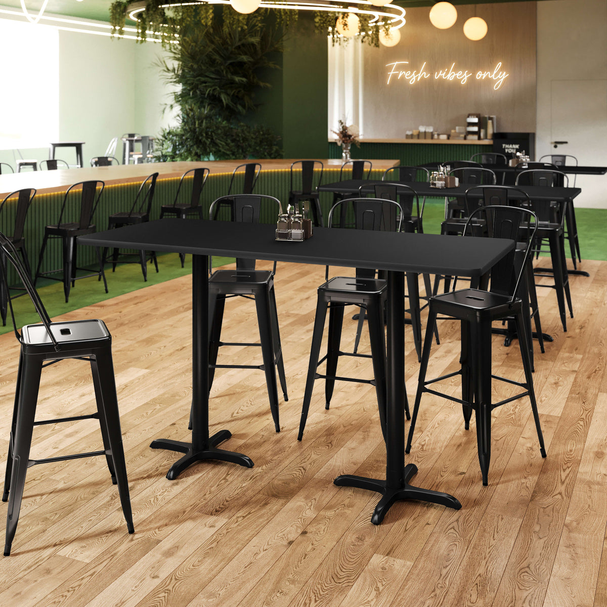 Commercial Tabletop-Dual Bar Height Bases - Image 2