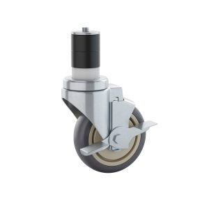 Set of 4 Commercial Heavy Duty Casters with 2 Swivel Casters, 2 Locking Casters