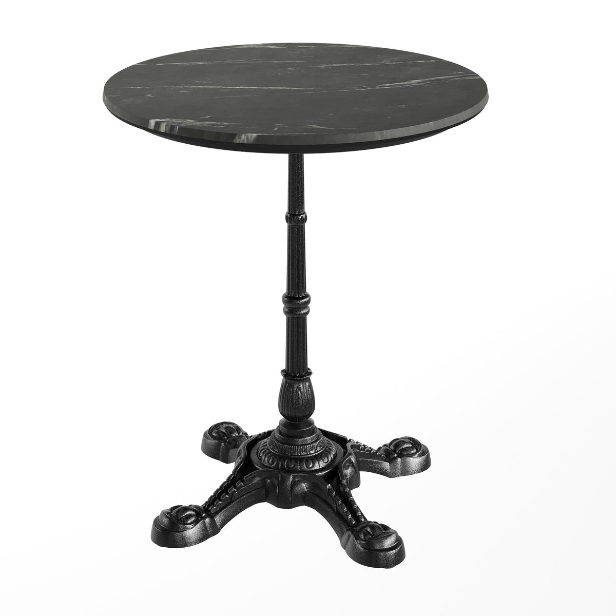 24" Round Commercial All-Weather Seamless Surface Tabletop with Bistro Base
