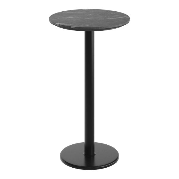 24" Round Commercial Seamless Surface Tabletop with Bar Height Base