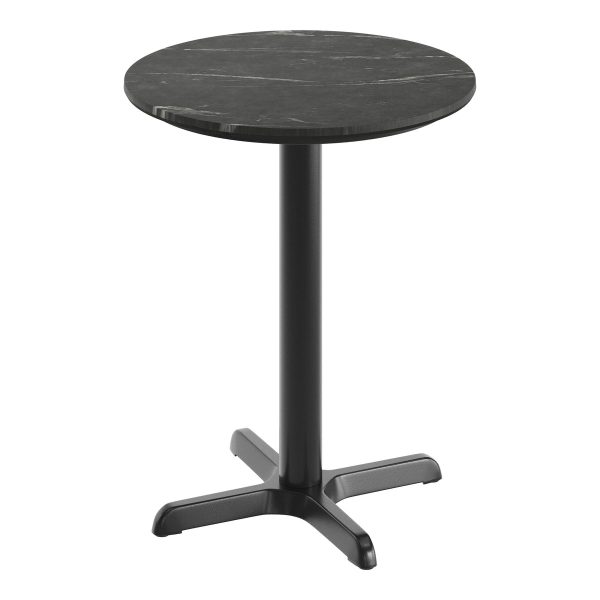 24" Round Commercial Seamless Surface Tabletop with Table Height Crisscross Base