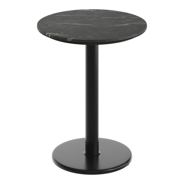 24" Round Commercial Seamless Surface Tabletop with Table Height Base