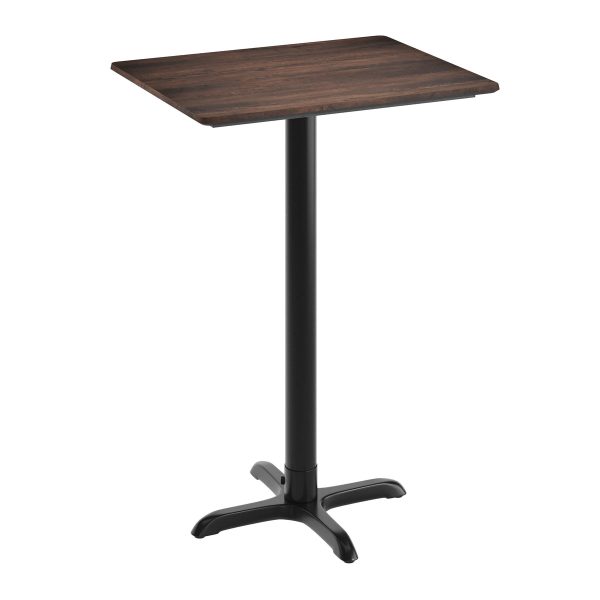 24" x 30" Commercial Seamless Surface Tabletop with Bar Height Crisscross Base