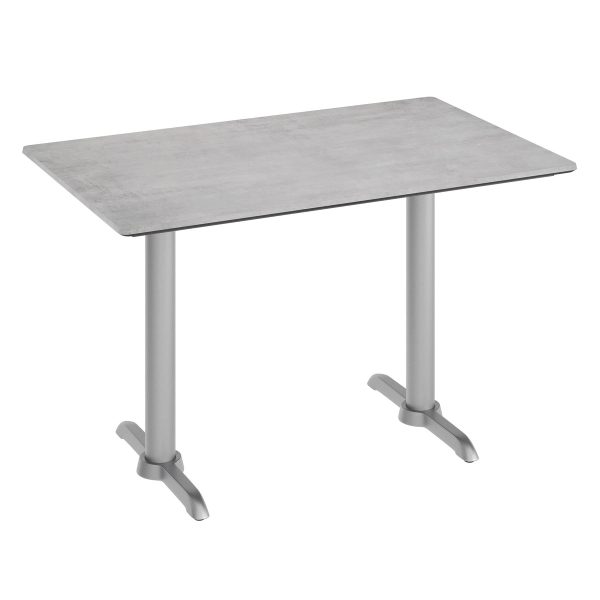 30" x 48" Commercial All-Weather Seamless Surface Tabletop with Dual T Bases