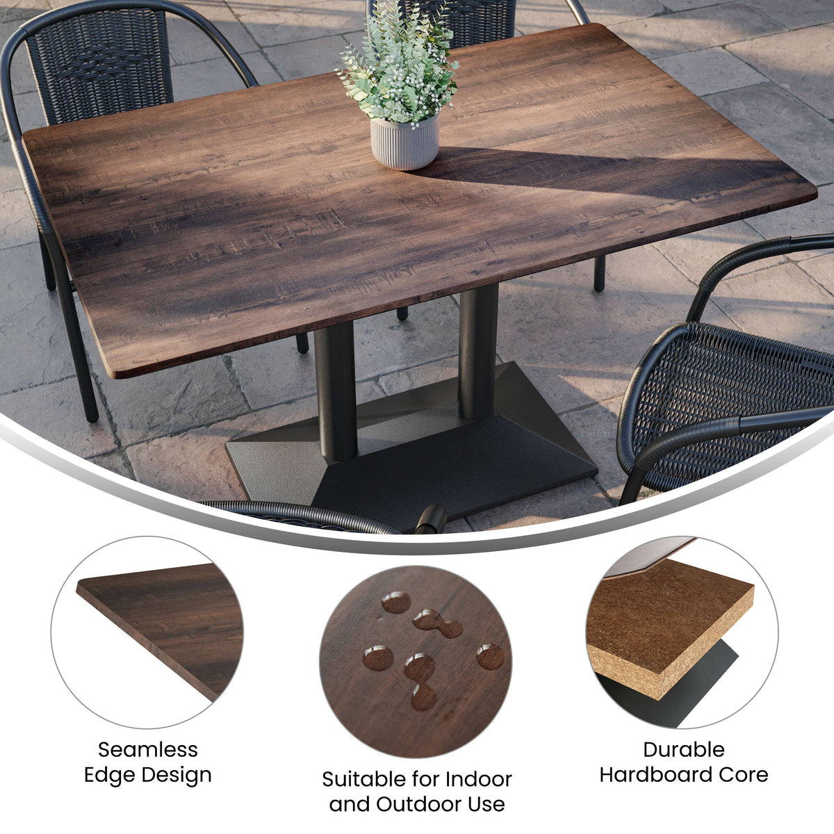 30" x 48" Seamless Surface Technology Scratch and Stain Resistant Tabletop - Image 3